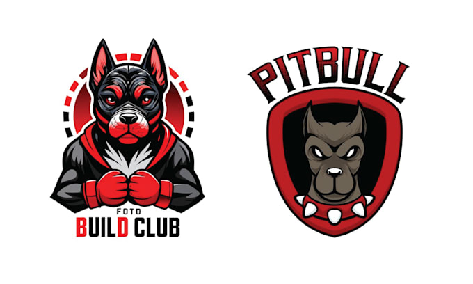 make hand drawn colorful bulldog or pitbull logo