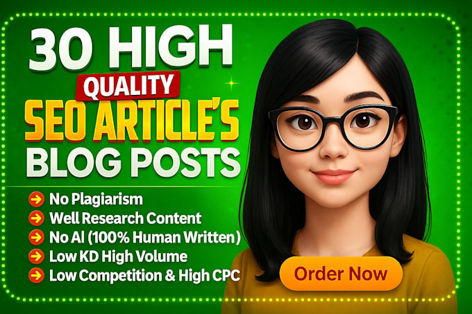 write 30 SEO friendly articles for quick google adsense approval