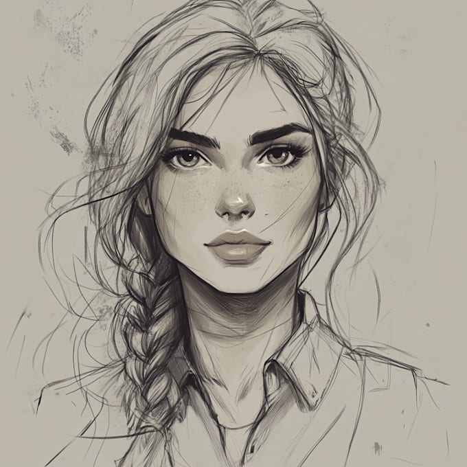 make fantasy sketch style for you