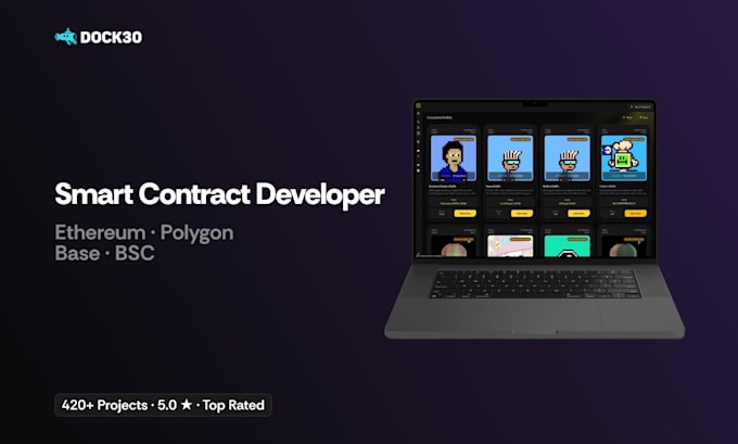 develop custom smart contract for staking, defi, raffle, presale, or any dapp