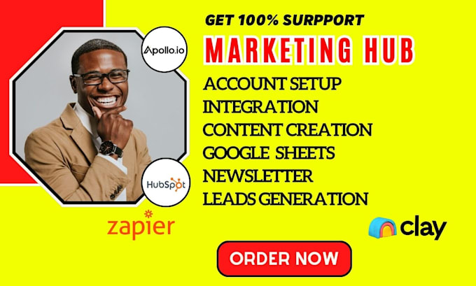 setup workflow clay com, hubspot, apollo io expert zapier makecom api automation