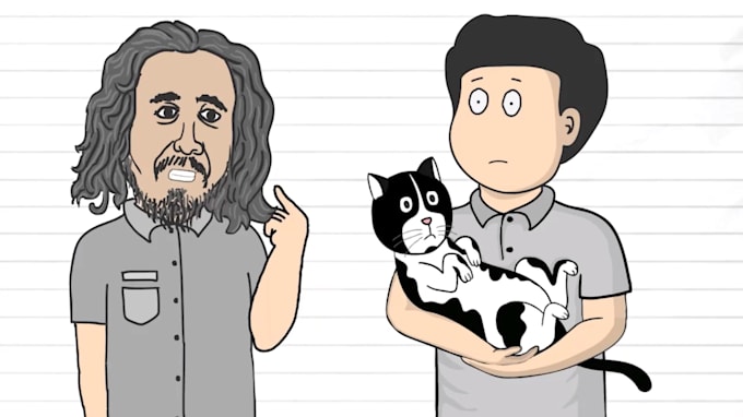 make 2d character animation, cartoon and explainer video