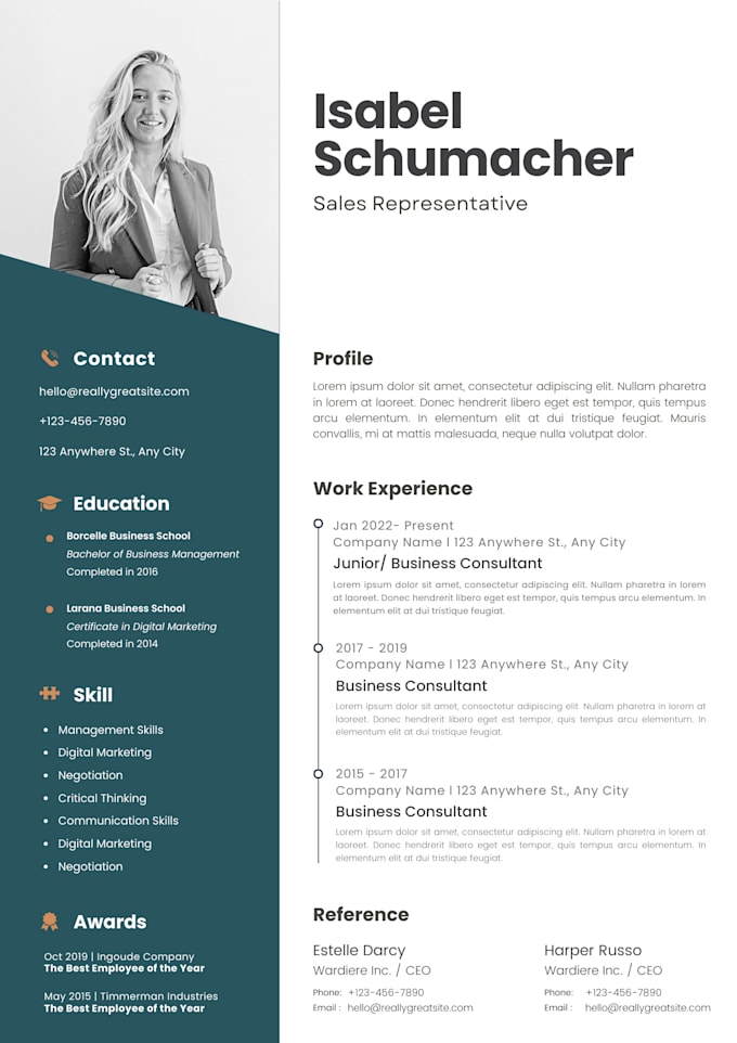 make resume and letterhead