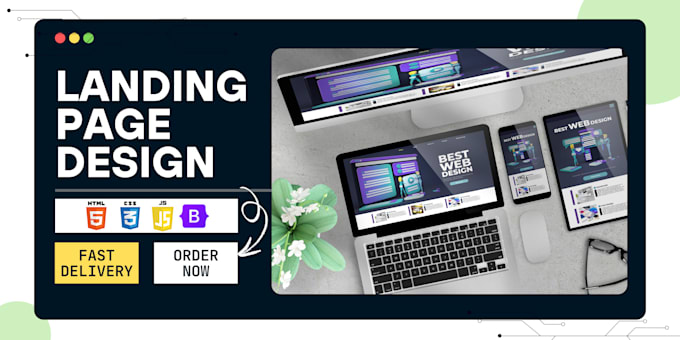 Create eye catching responsive landing page using html css