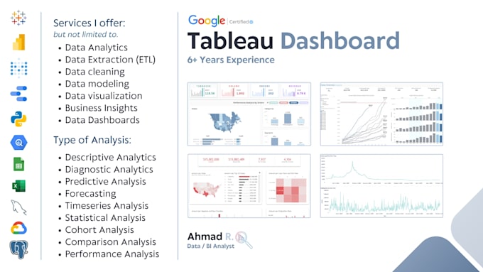 create tableau dashboard and data visualization reports