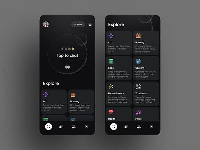 build ai chatbot app, ai voice chat bot app, ai conversational chat app