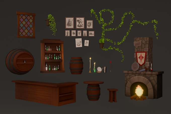 stylized 3d assets for games