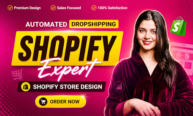 build automated shopify store, dropshipping store, shopify website