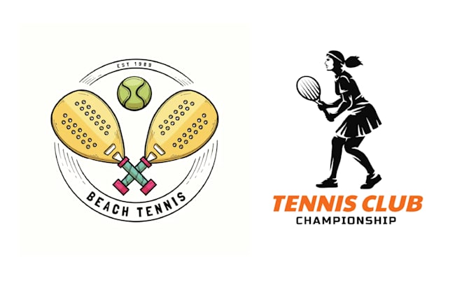 make creative sport badminton tennis logo