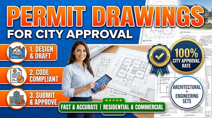 prepare professional permit drawing sets for city approval