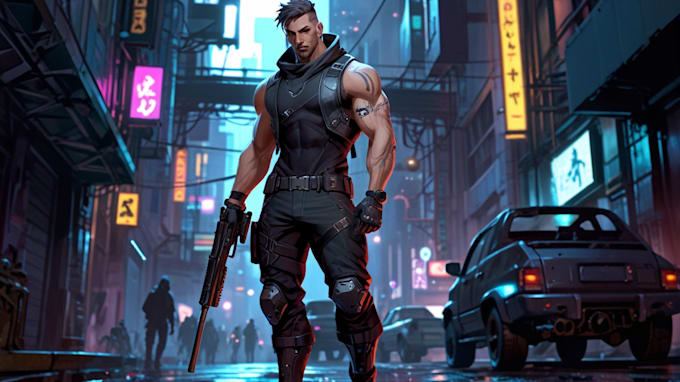 Design fantasy, sci fi and cyberpunk character illustration by Saretaal ...