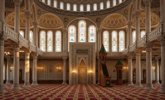 design 3d mosque, church and religious architectural renderings