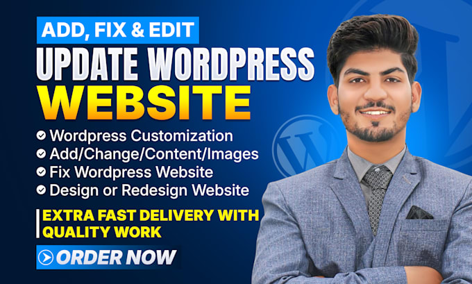 customize, update and edit wordpress website very quickly