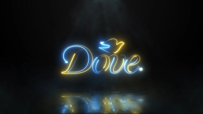 create amazing fast neon logo intro