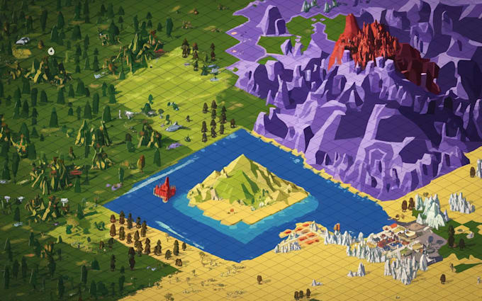 draw a unique vector or isometric map