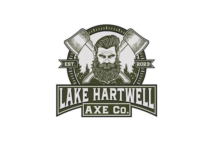 design axe throwing venue logo design