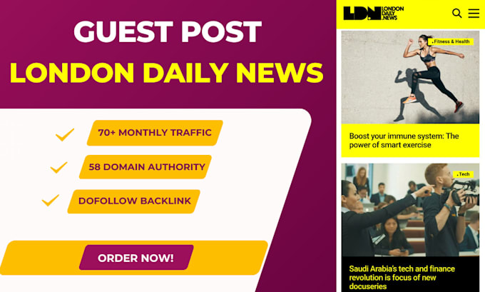 write and publish a guest post on the london daily news