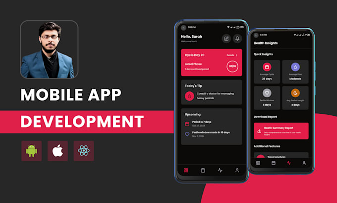 develop a react native app for android and ios mobile apps