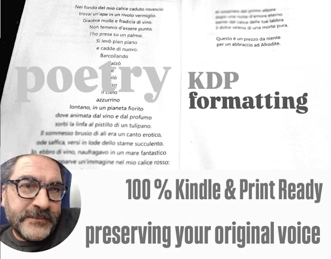 format your poetry book for KDP as a published poet
