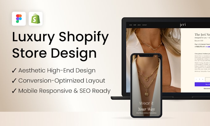 build a shopify website design or redesign an aesthetic luxury shopify store