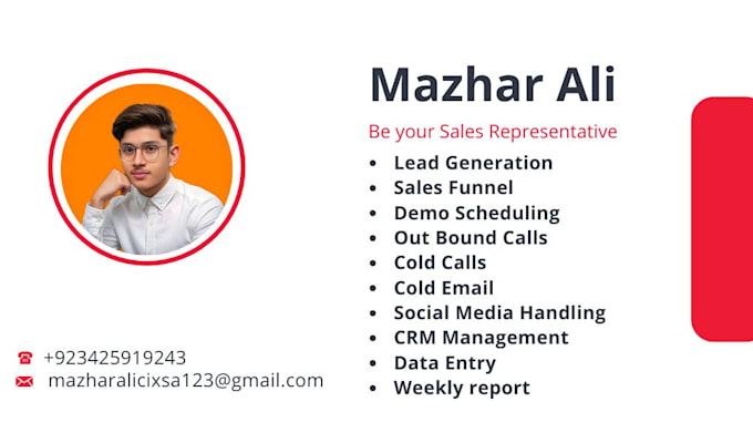 be your sales rep, sales agent, sales funnel, CRM management