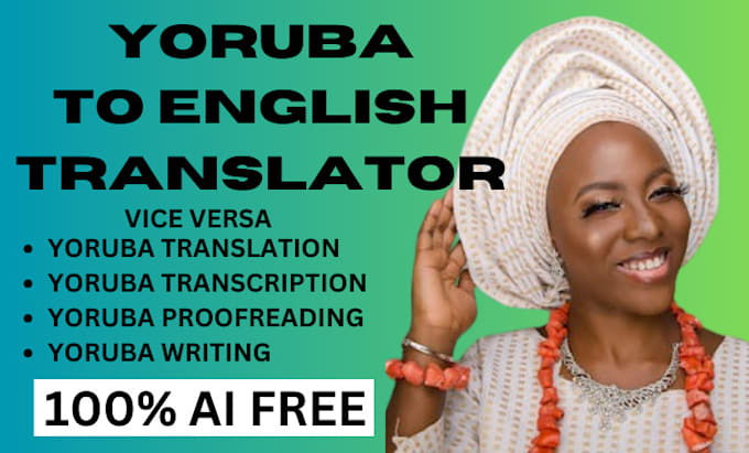 translate, teach and transcribe yoruba language