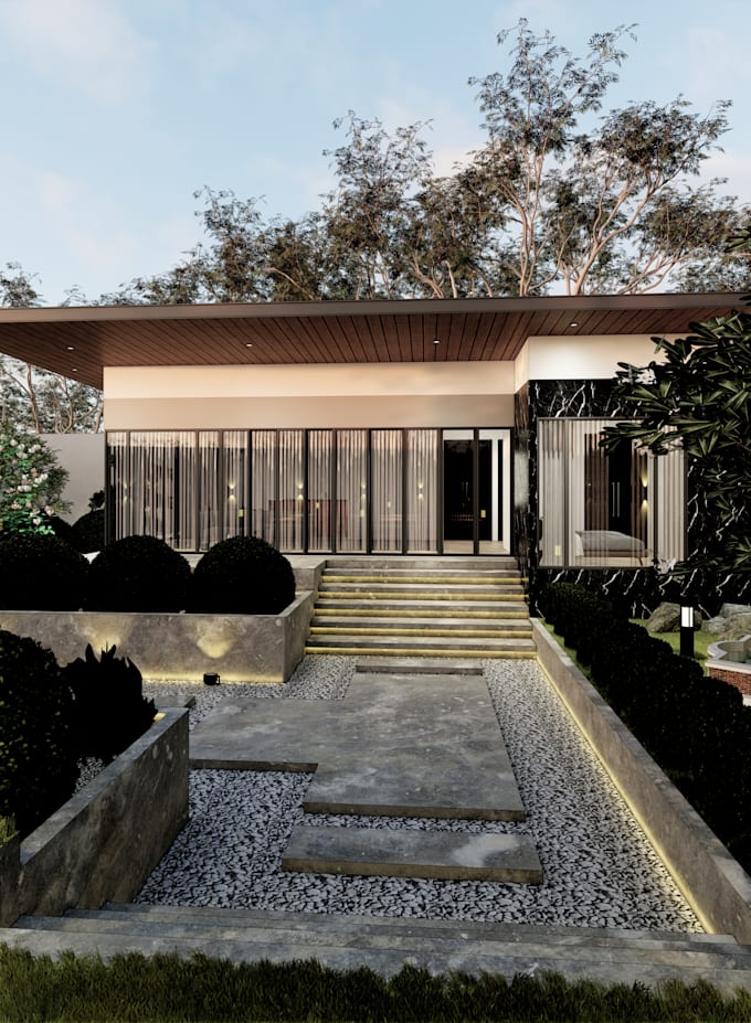 design and render realistic 3d exterior visualization