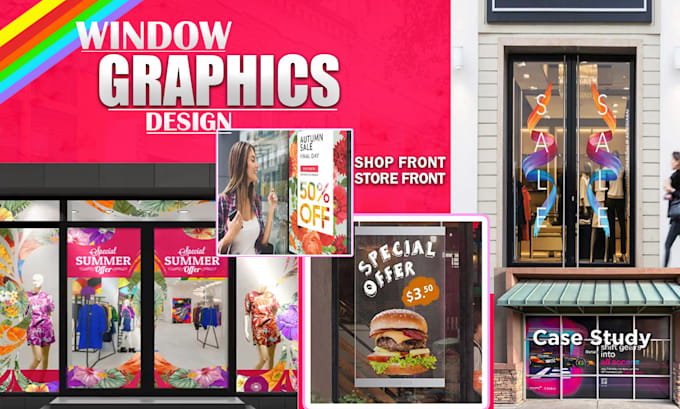 create custom window graphics, storefront stickers and shop front designs