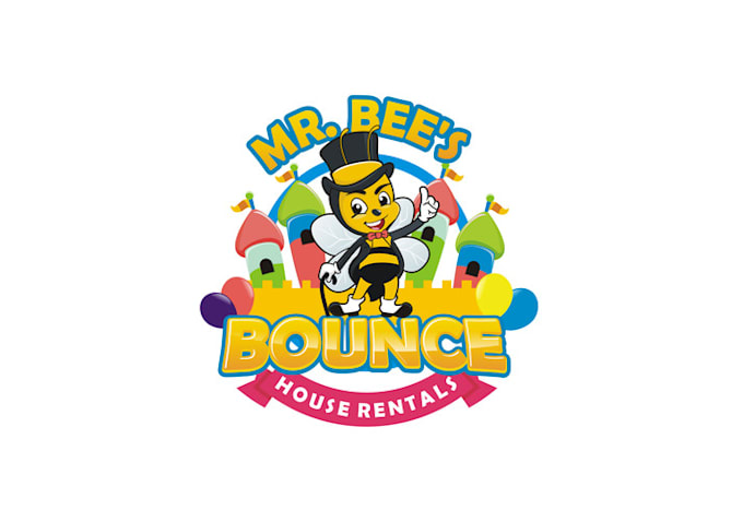design bounce house rental company logo