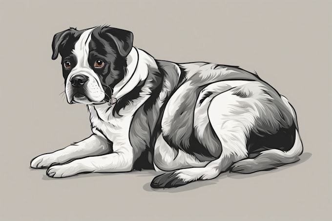 draw illustration pet portrait vector art