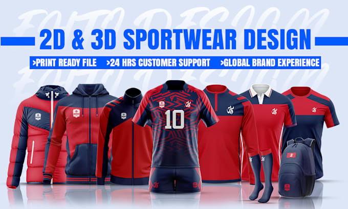 design custom sportwear jersey or teamwear sublimation
