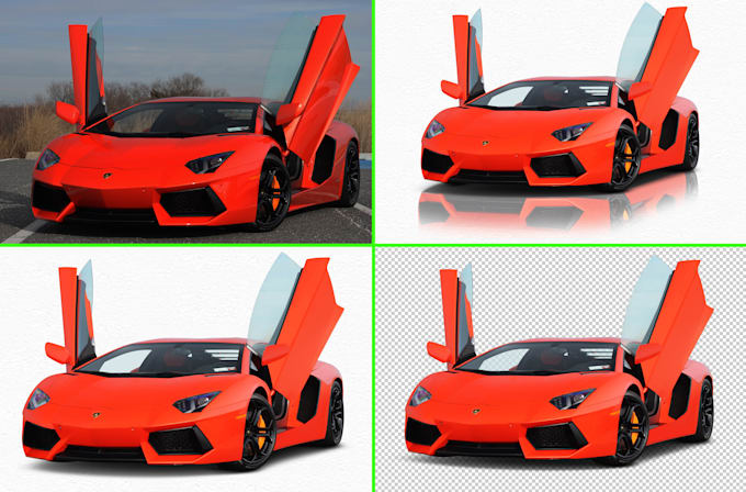 do car image editing, automotive car background replace  shadow with retouching