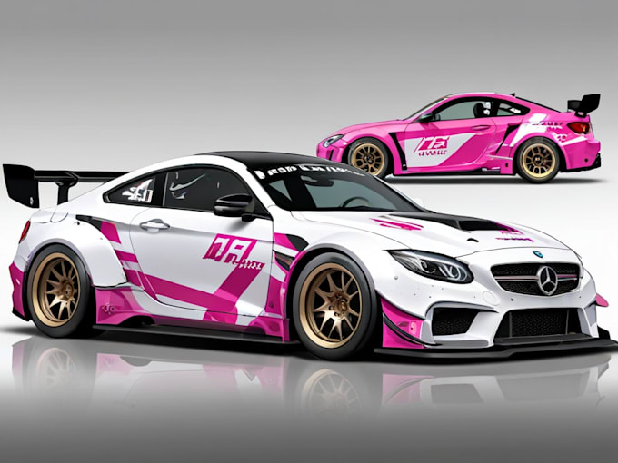 do modern racing car wrap, livery car wrap design