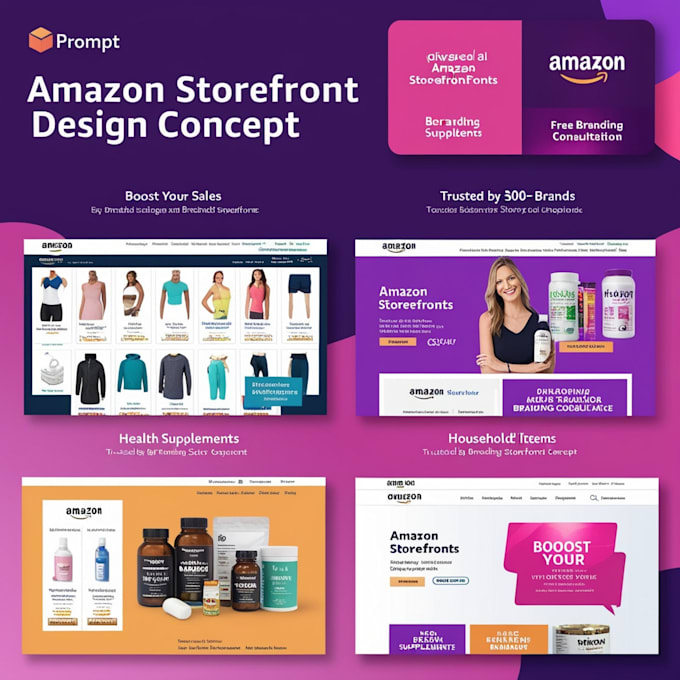 create your amazon brand store and storefront design amazon fba product listing