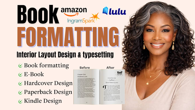 do book formatting interior layout design ebook formatting KDP book publishing