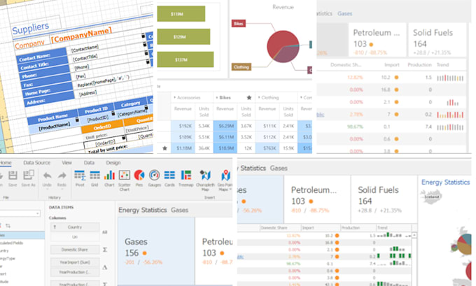build reports and bi dashboards for web, mobile and desktop