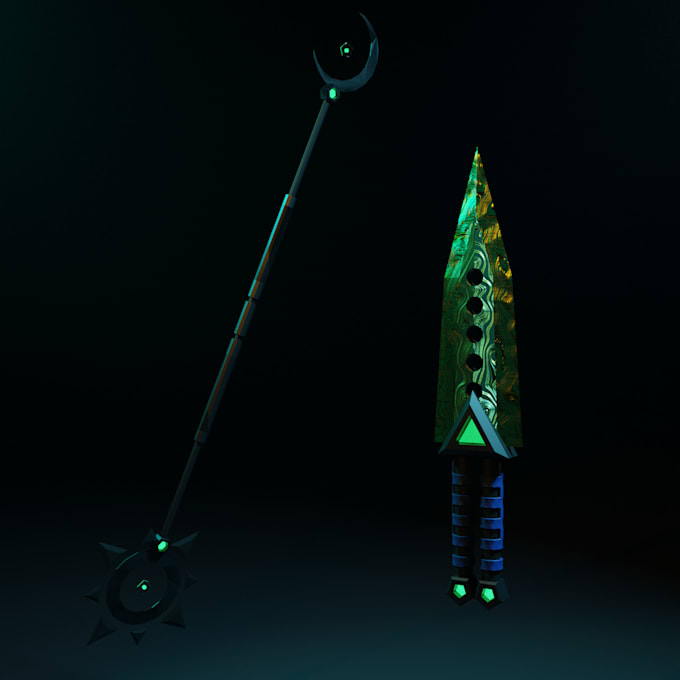 create stylized low poly 3d objects and props
