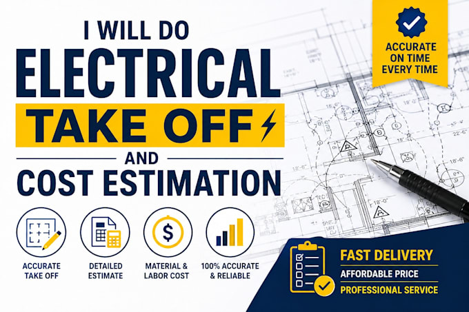 do electrical takeoff and cost estimation for construction projects
