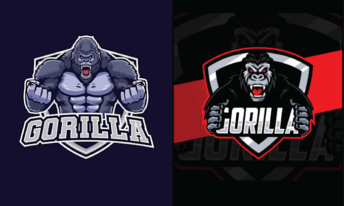 design esport mascot monkey gorilla logo