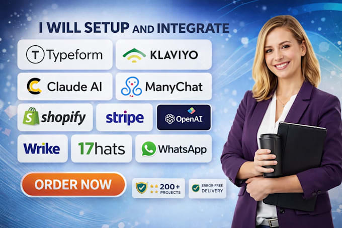 typeform klaviyo claude ai manychat shopify stripe openclaw whatsapp integration
