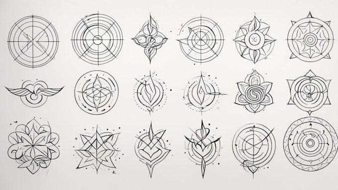 draw linework tattoo design or minimalist tattoo for you