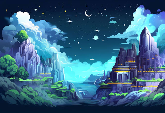 draw environment concept art, fantasy worlds