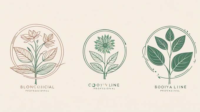 design modern botanical boho logo design