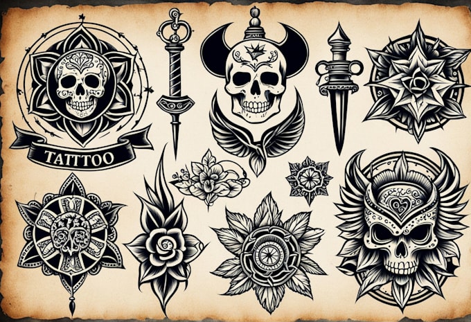 create old school or traditional tattoo design
