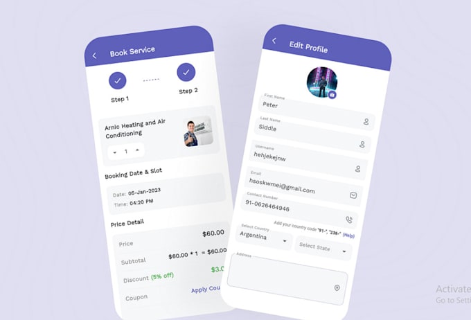 develop react and node js mobile app on demand handyman platform