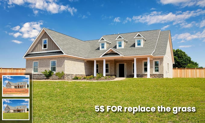 do grass replacement for real estate photos