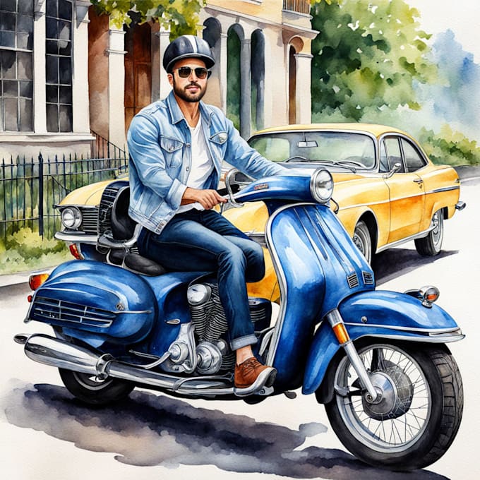 create realistic watercolor portrait style