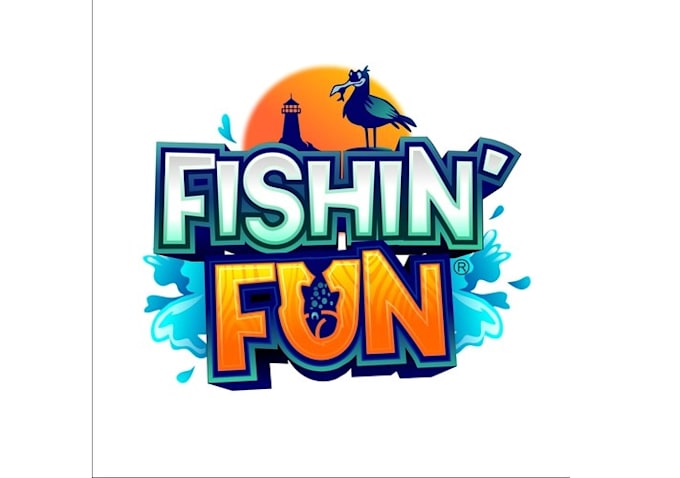 design awesome fishing fun logo