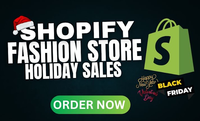 design a fashion shopify store festive christmas valentine shopify landing page