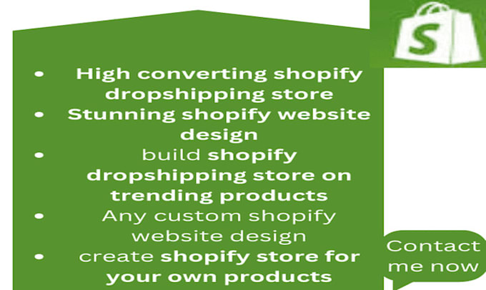 setup shopify store,dropshipping website with ai automation
